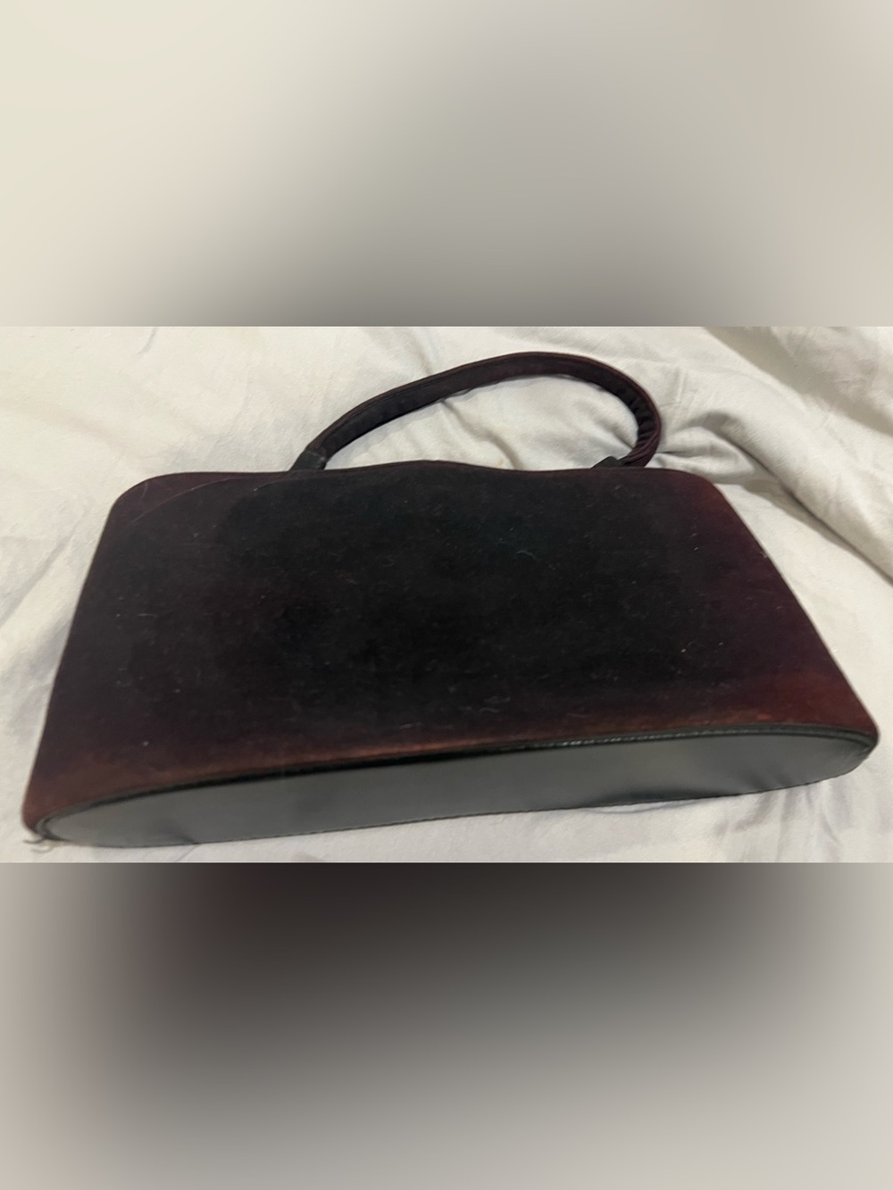 Vintage Burgendy Velvet Handbag